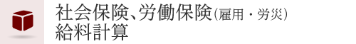 社会保険、労働保険（雇用・労災）、給料計算